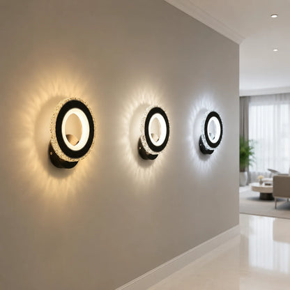 NOVA Rotonda LED стенна лампа, 16W, черна и неръждаема стомана, топла/студена/неутрална светлина - 01_AL073-1BK.png