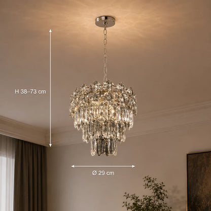 Кристален полилей WINDSOR Petito 3xE14, диаметър 29 см, блестящ хром, регулируема височина - 01_CC800-300CH.png
