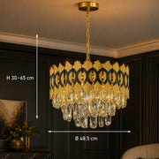 Кристален полилей PIERREFONDS Elegance 8x E14, диаметър 48,5 см, блестящо злато, регулируема височина - 01_CC8942-500.png