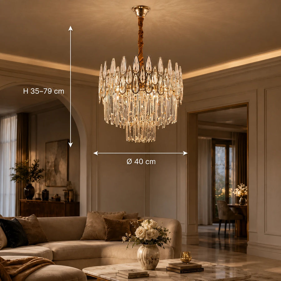 Кристален полилей ALHAMBRA Nobile 5x E14, диаметър 40 см, блестящо злато, регулируема височина - 01_CC920-400GD.png