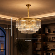 CHAMBORD Кристален полилей Nobile 5xE14, диаметър 38 см, матово злато - 01_CC930-400GD.png