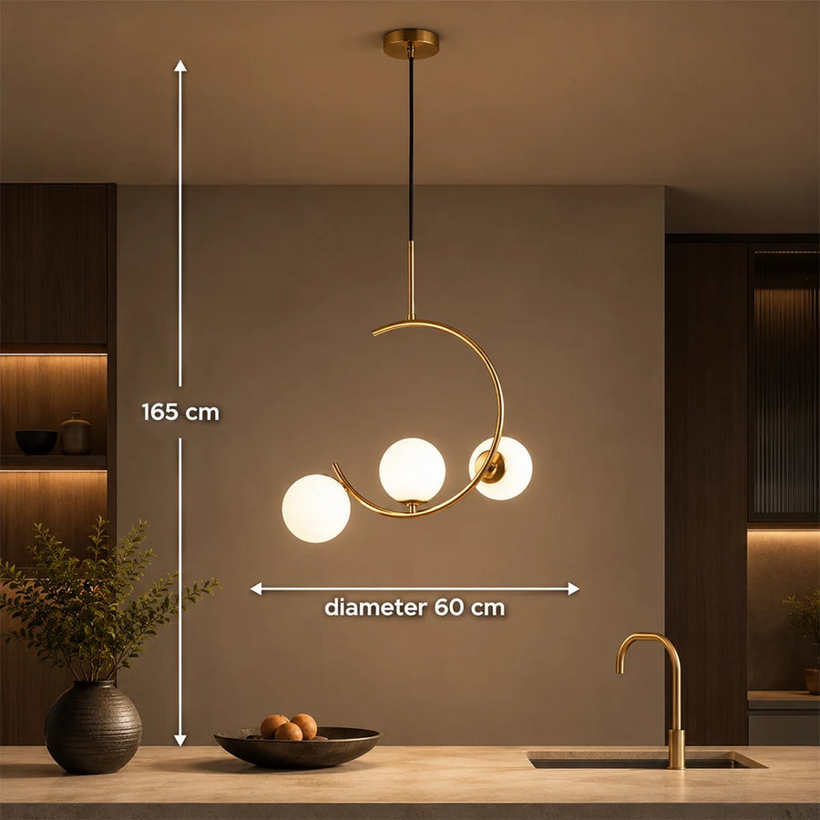 Полилей за атриум LOFT, 3x G9, бяло злато, метал, регулируема височина - 01_LC802-3GD.png