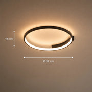 Lustra LED cu telecomanda LETIZIA 34W, Rotunda, lumina Rece/Calda/Neutra, Dimabila, Negru - 01_LT127BK.png