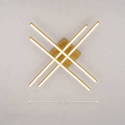 LED полилей с дистанционно управление LINEX, 53W, светлина 3000K/4000K/6000K, димируем, златен