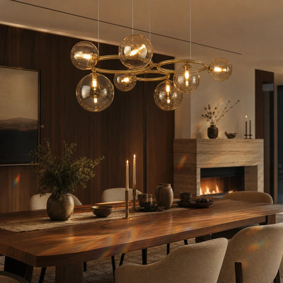 Полилей VENERE Luce, 3 кръга, 7xG9, злато, метал, регулируема височина