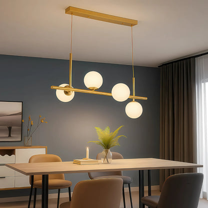 LOFT Pavilion Модерен полилей с крушка, 4x G9, злато, метал, регулируема височина - 02_LC800-4GD.png