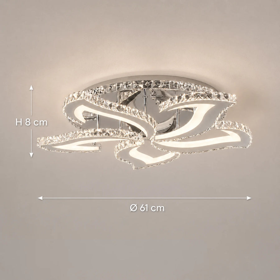 LED полилей с дистанционно управление и кристал Alejandro RGB 88W, 5 цветя, Студена/Топла/Неутрална светлина, Димируем, Блестящ хром - 02_LT071-5.png