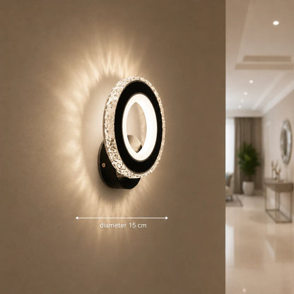 NOVA Rotonda LED стенна лампа, 16W, черна и неръждаема стомана, топла/студена/неутрална светлина - 03_AL073-1BK.png