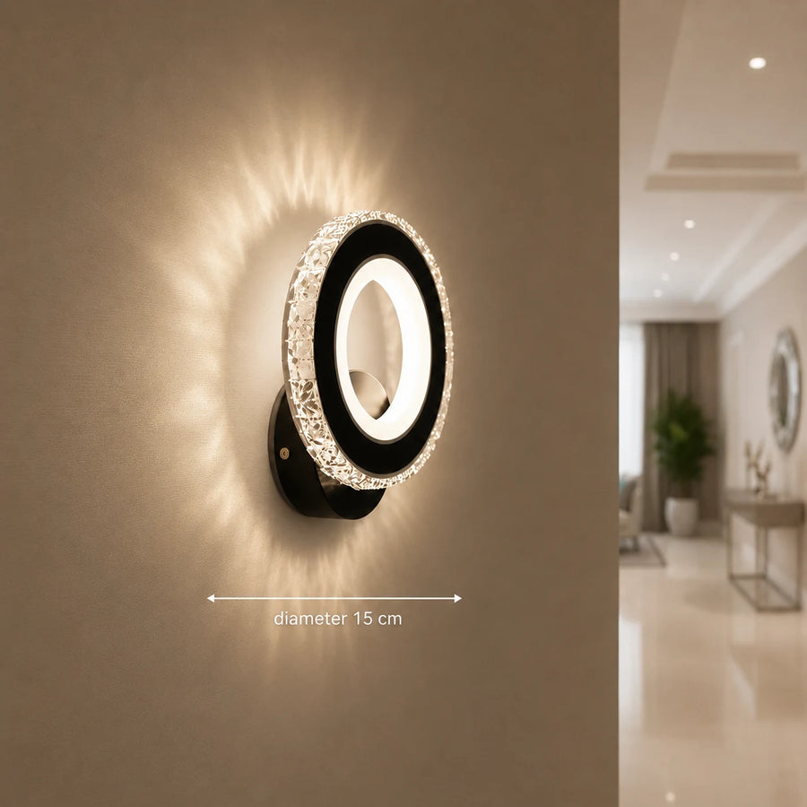 NOVA Rotonda LED стенна лампа, 16W, черна и неръждаема стомана, топла/студена/неутрална светлина - 03_AL073-1BK.png