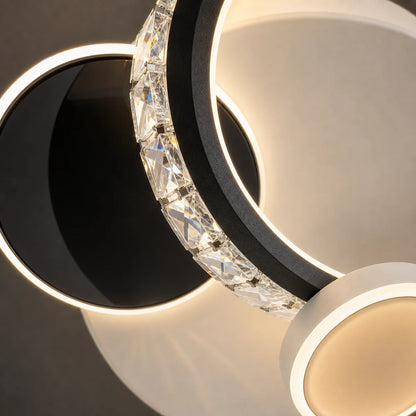 Кристален LED полилей PRISMIQ 45W, 3 кръга, Студена/Топла/Неутрална светлина, Черен - 02_LL654-300BK.png