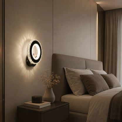 NOVA Rotonda LED стенна лампа, 16W, черна и неръждаема стомана, топла/студена/неутрална светлина - 04_AL073-1BK.png