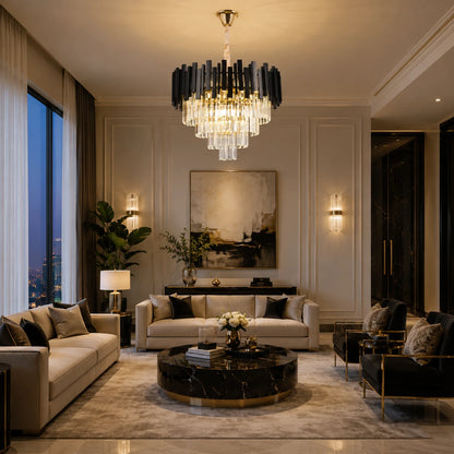 BLOIS Кристален полилей Eleganza 8xE14, диаметър 50 см, черен, регулируема височина - 04_CC110:500BK.png