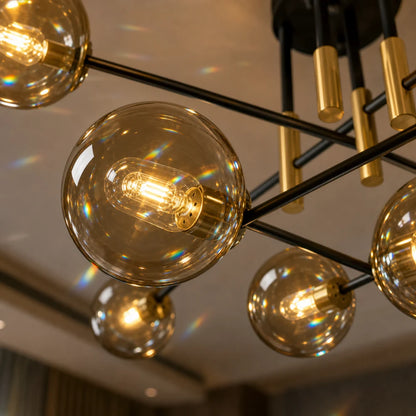 Полилей Morena, 8xE27, черно злато, метал - 04_LC807-8.png