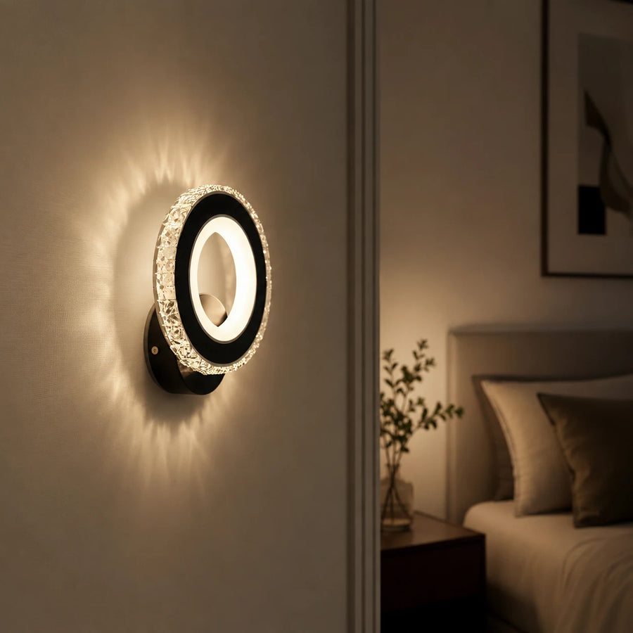 NOVA Rotonda LED стенна лампа, 16W, черна и неръждаема стомана, топла/студена/неутрална светлина - 05_AL073-1BK.png
