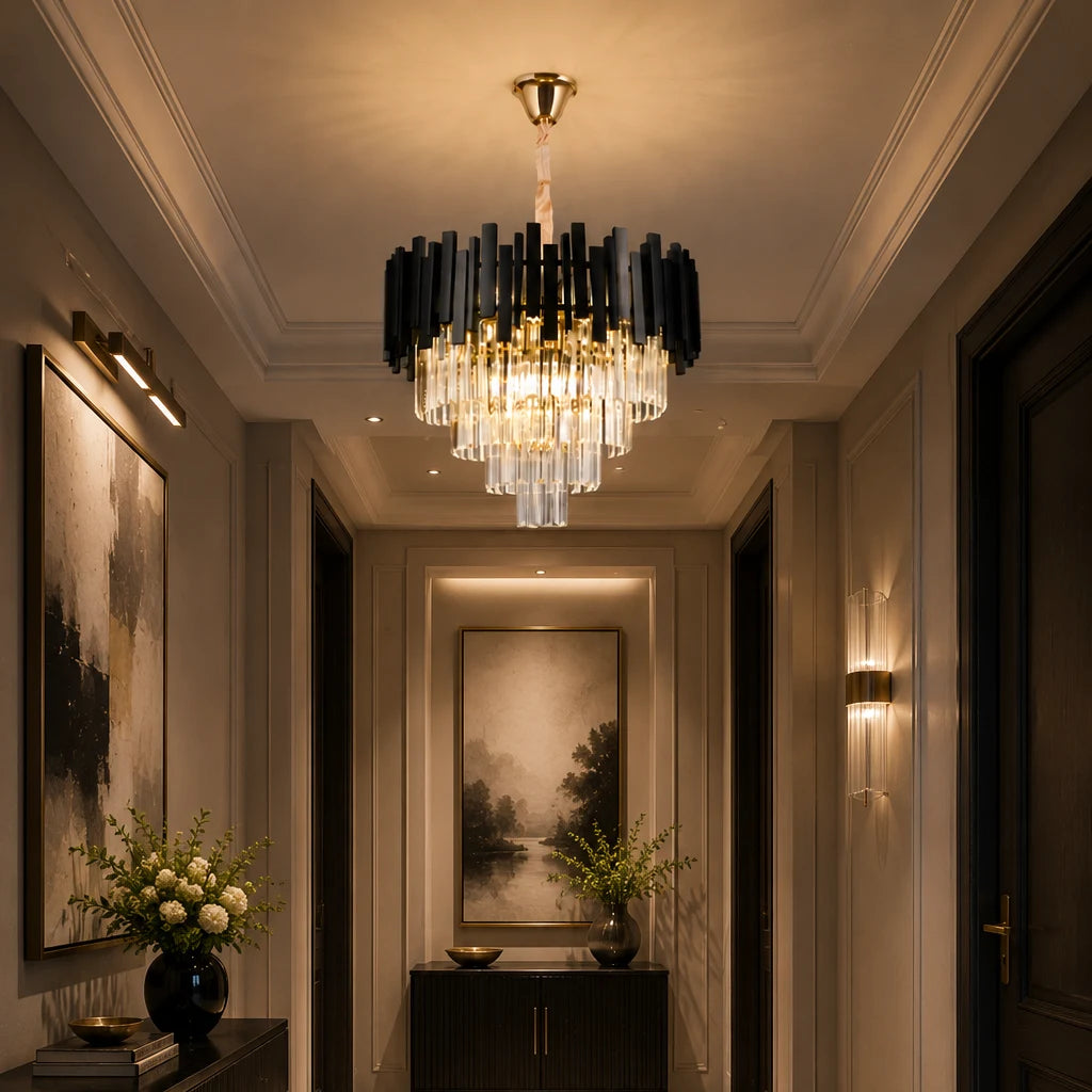 BLOIS Кристален полилей Eleganza 8xE14, диаметър 50 см, черен, регулируема височина - 06_CC110:500BK.png