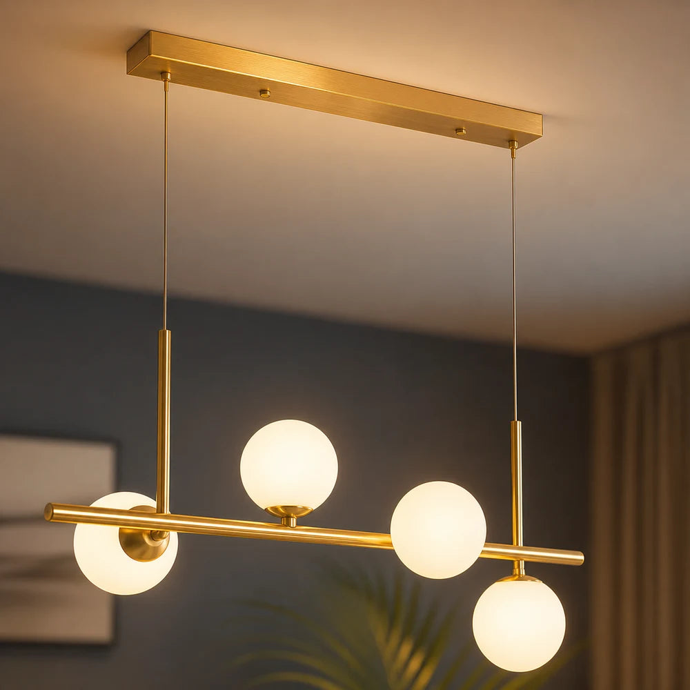 LOFT Pavilion Модерен полилей с крушка, 4x G9, злато, метал, регулируема височина - 06_LC800-4GD.png