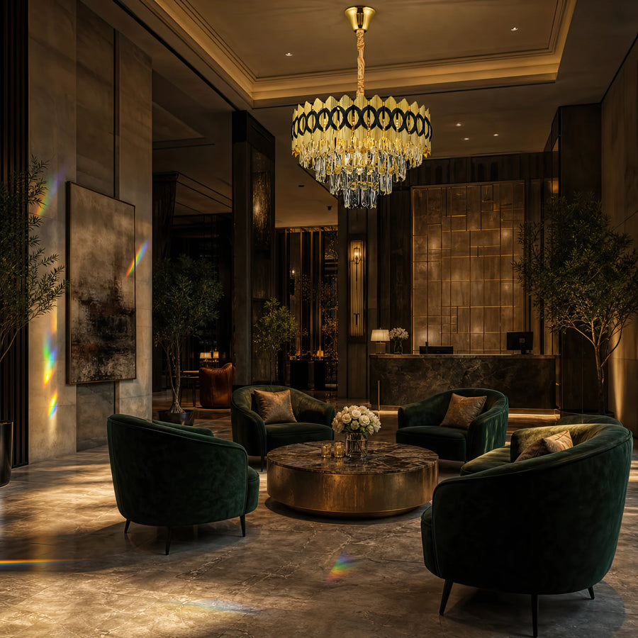 Кристален полилей PIERREFONDS Elegance 8x E14, диаметър 48,5 см, блестящо злато, регулируема височина - 07_CC8942-500.png