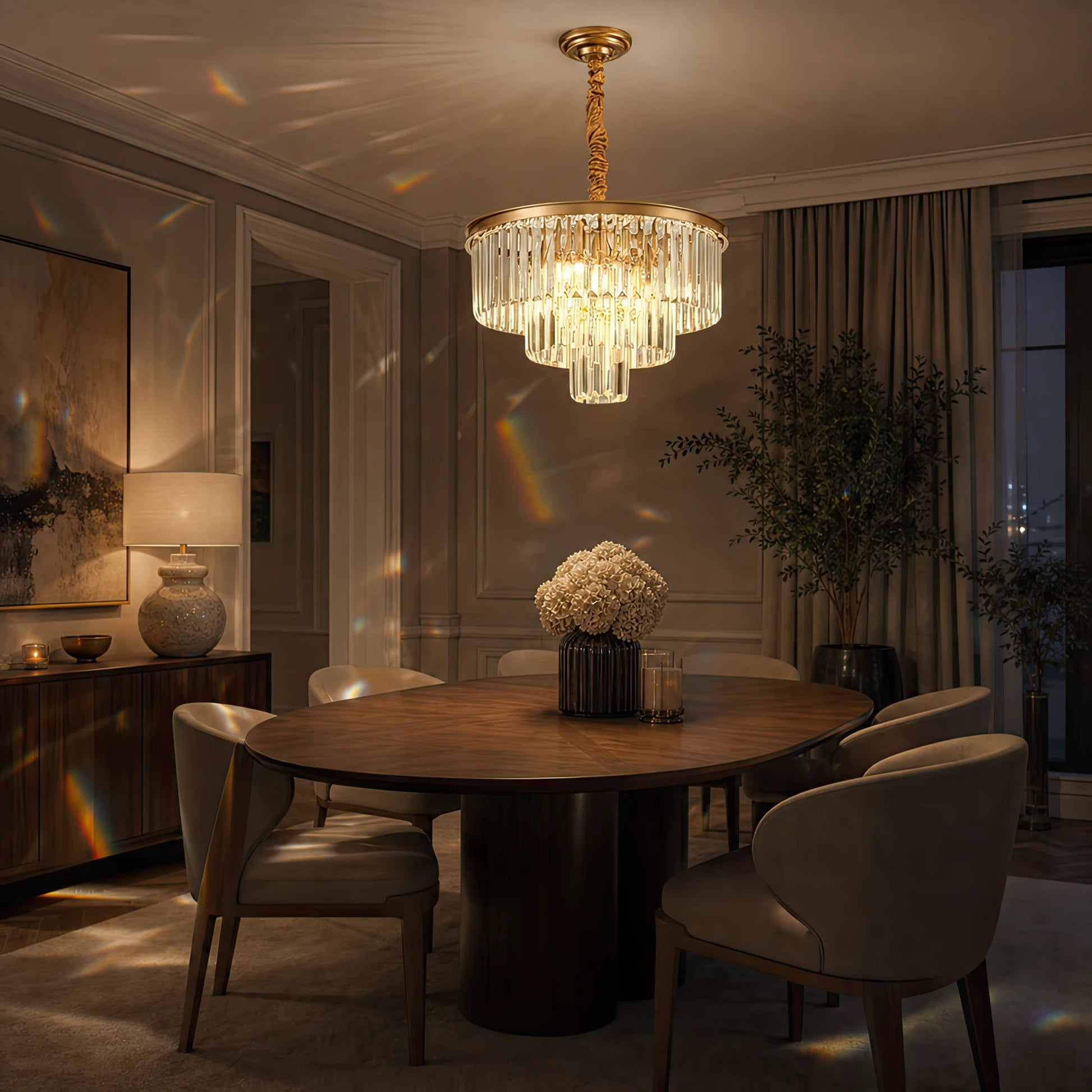 Кристален полилей CHAMBORD Petito 3xE14, диаметър 28 см, матово злато - 07_CC930-300GD.png