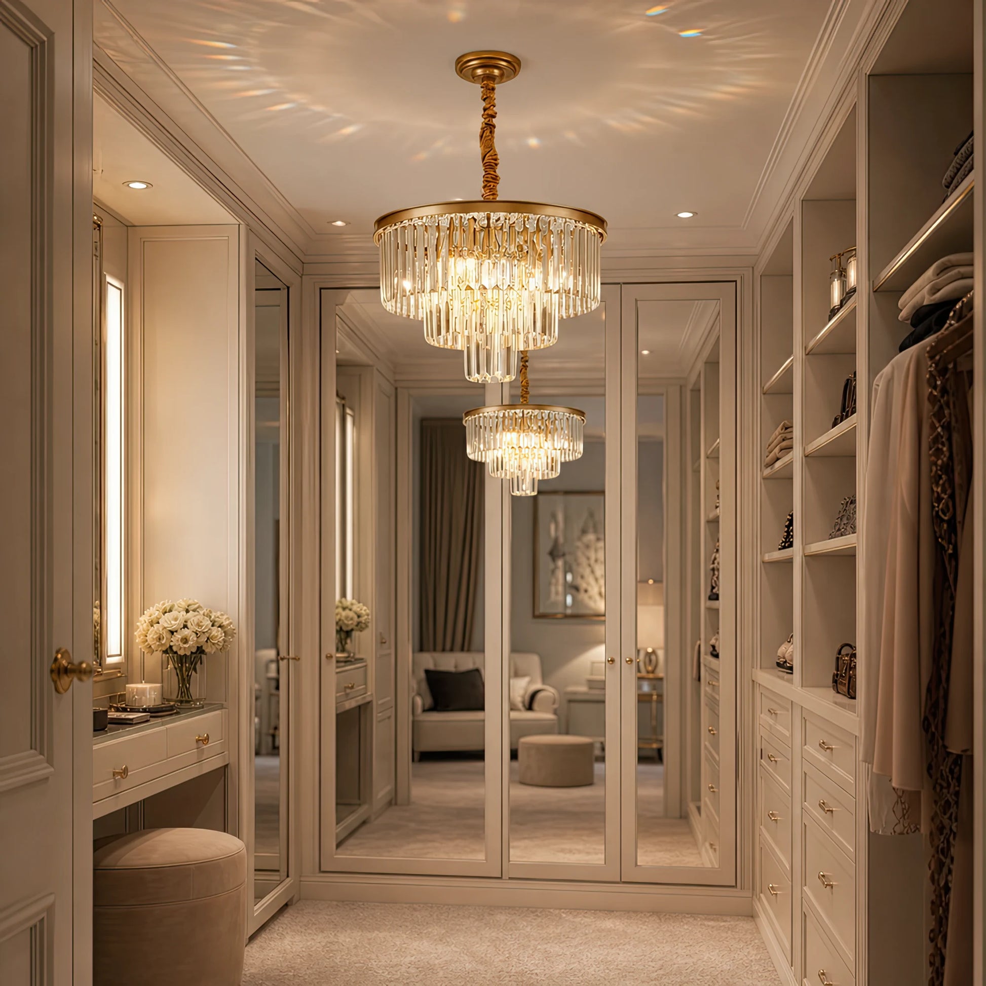 Кристален полилей CHAMBORD Petito 3xE14, диаметър 28 см, матово злато - 08_CC930-300GD.png