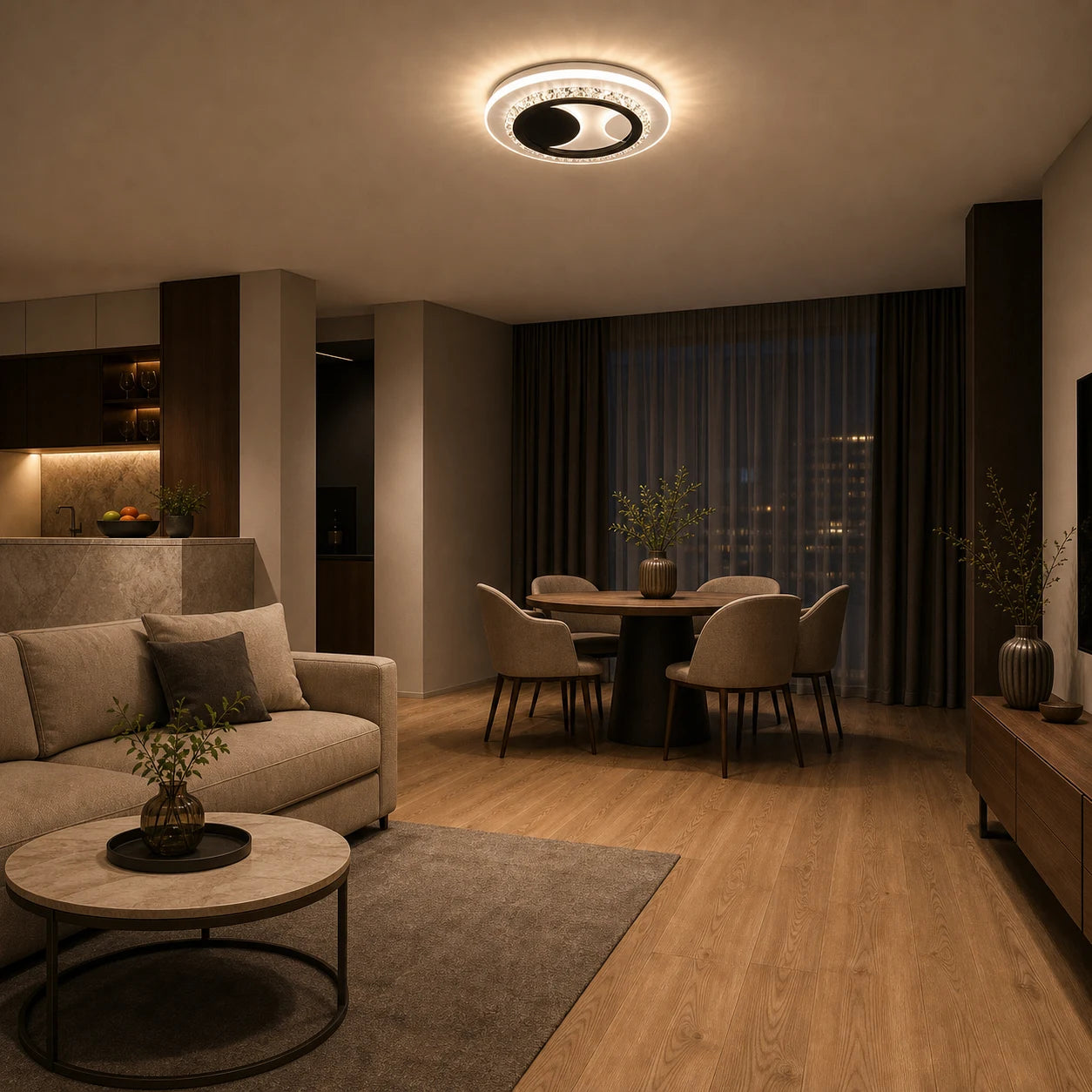 LED кристален полилей ARIELLA 39W, кръгъл, студена/топла/неутрална светлина, черен - 08_LL602BK.png