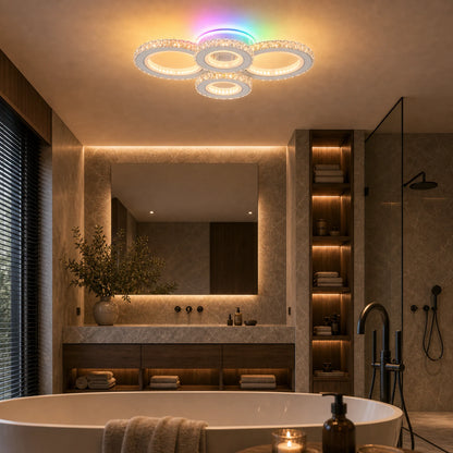LED полилей с дистанционно управление и кристал NOVA ROTONDA RGB 82W, 4 кръга, Студена/Топла/Неутрална светлина, Димируем, Бял - 08_LT073-4WH.png