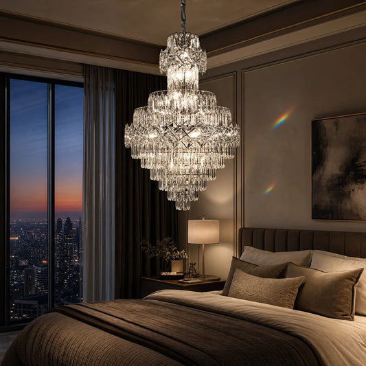 Кристален полилей WINDSOR Grande Supremo 14xE14, диаметър 60X90 см, блестящ хром, регулируема височина - 09_CC800-600X900CH.png