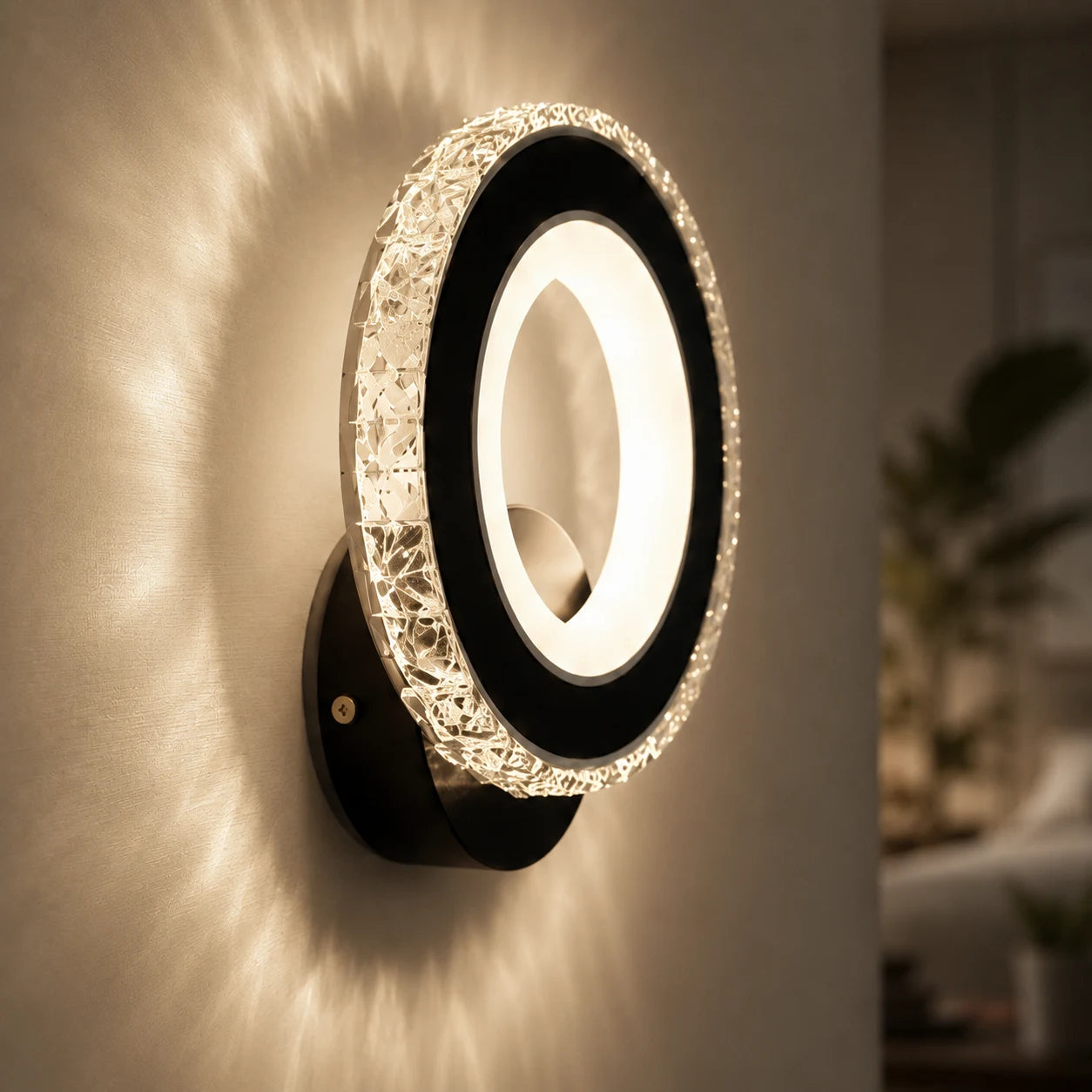 NOVA Rotonda LED стенна лампа, 16W, черна и неръждаема стомана, топла/студена/неутрална светлина - 10_AL073-1BK.png
