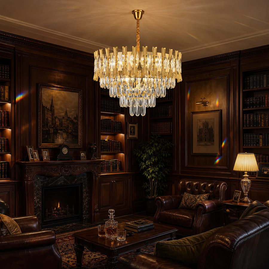 Candelabru Cristal HAMPTON Eleganza 8x E14, Diametru 49cm, Auriu Lucios, Inaltime Reglabila - 10_CC8926-500GDT.png