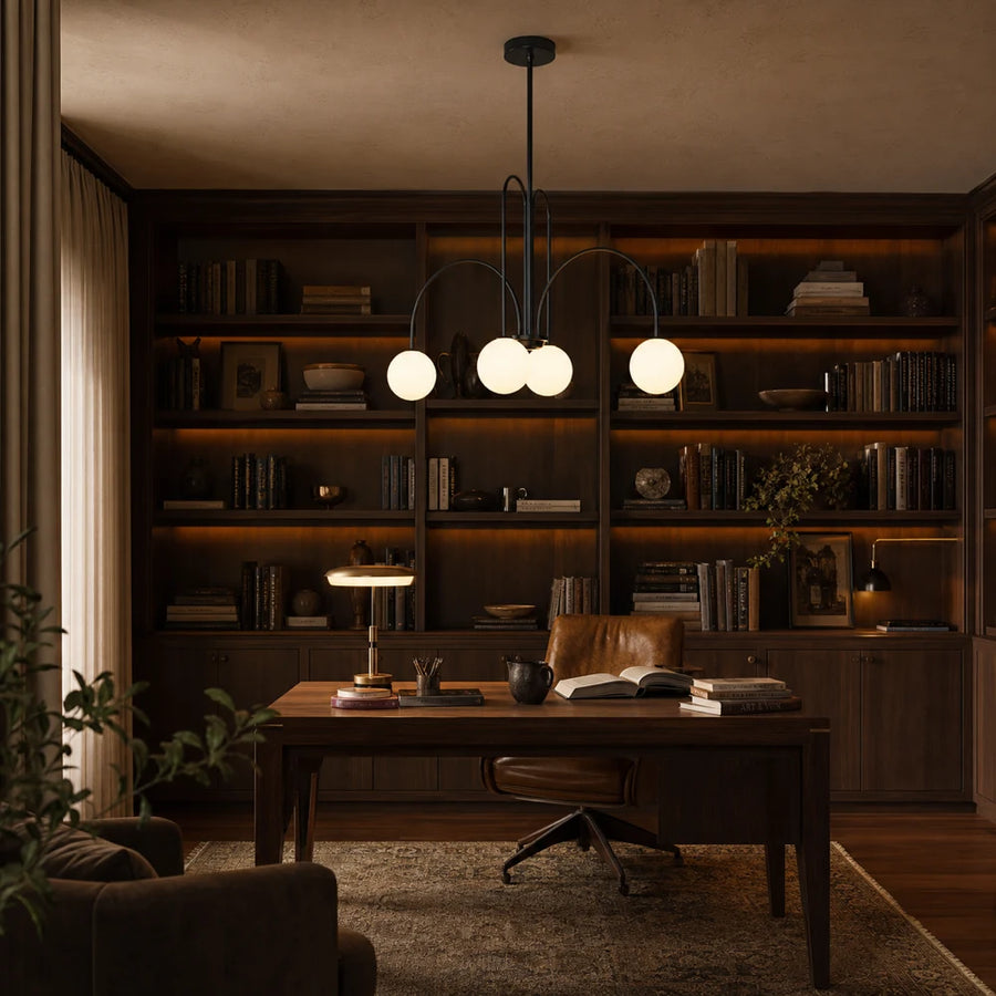 Полилей с абажур, Torino, 4xE27, черен, метал - 10_LC850-4BK.png