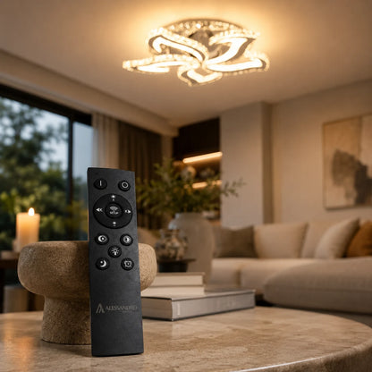 LED полилей с дистанционно управление и кристал Alejandro RGB 88W, 5 цветя, Студена/Топла/Неутрална светлина, Димируем, Блестящ хром - 12_LT071-5.png