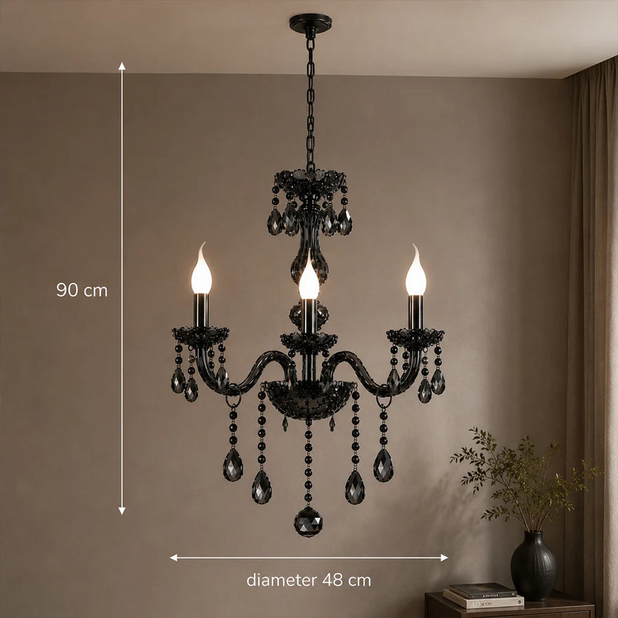 Кристален полилей AUGUST Eleganza, 3xE14, диаметър 48 см, сребрист, регулируема височина - 13_CC125-3BK.png