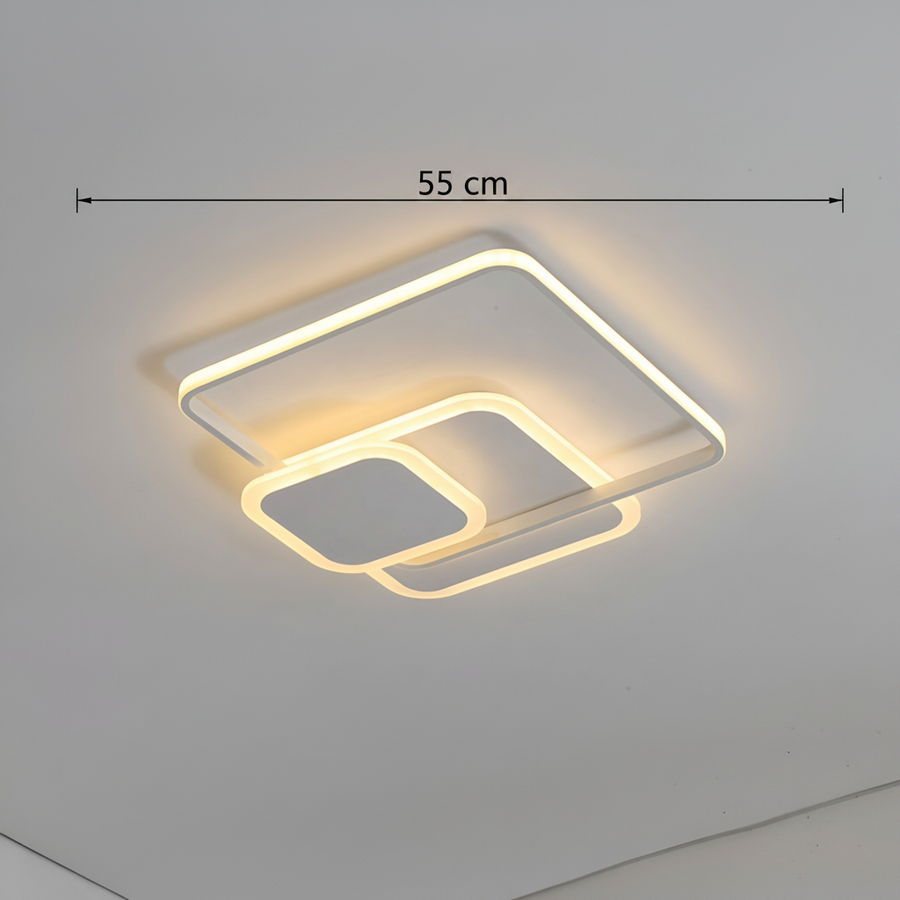 LED полилей с дистанционно управление ANEMONA 75W, 3 квадрата, студена/топла/неутрална светлина, димируем, бял LED полилей с дистанционно управление Default Title Alessandro Design