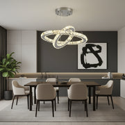 LED полилей с дистанционно управление и кристал PRISM LUMINIS 58W, 2 кръга, студена/топла/неутрална светлина, димиране, хром и бяло, регулируема височина LED полилеи с дистанционно управление Заглавие по подразбиране Alessandro Design