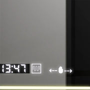 Правоъгълно LED огледало, 120x80 см, сензор Venezia Marcello MotionGlow, система за обезпотяване, часовник и термометър, огледала Dimabila Marcello Заглавие по подразбиране Alessandro Design