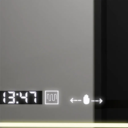 Правоъгълно LED огледало, 120x80 см, сензор Venezia Marcello MotionGlow, система за обезпотяване, часовник и термометър, огледала Dimabila Marcello Заглавие по подразбиране Alessandro Design