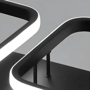 LED полилей VERTEX 45W, 4 квадрата, линейна, студена/топла/неутрална светлина, черни LED полилеи Заглавие по подразбиране Alessandro Design