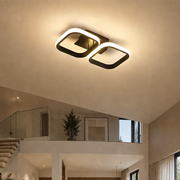 LED полилей VERTEX 21W, 2 квадрата, линейна, студена/топла/неутрална светлина, черни LED полилеи Заглавие по подразбиране Alessandro Design