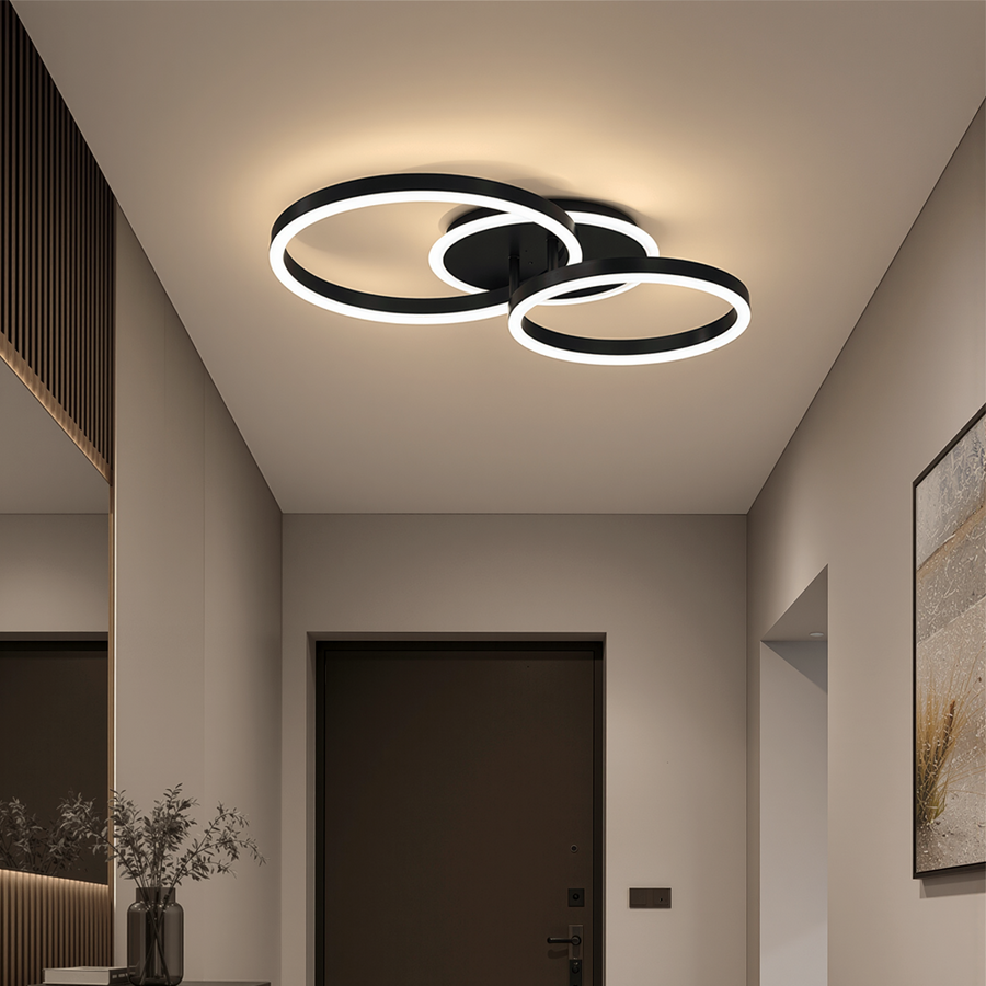 LED полилей с дистанционно RINOVA 66W, 2 кръга, студена/топла/неутрална светлина, димируем, черен LED полилей с дистанционно управление Заглавие по подразбиране Alessandro Design