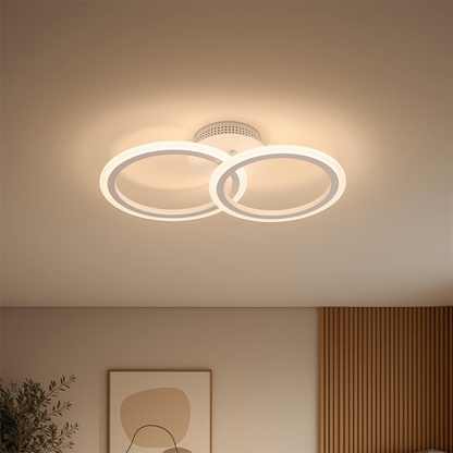 LED полилей с дистанционно BETTY 27W, 2 кръга, студена/топла/неутрална светлина, димируем, бял LED полилей с дистанционно управление Заглавие по подразбиране Alessandro Design