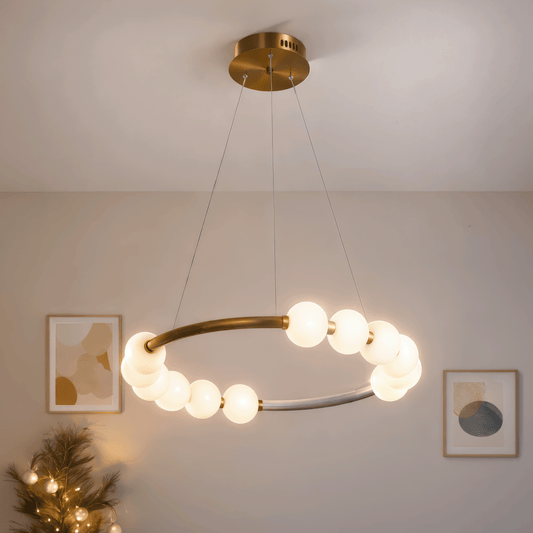 LED пендел акрилен Nova 57W с дистанционно управление, димируем, 3000K/4000K/6000K, златни, метални и акрилни LED полилеи с дистанционно управление Заглавие по подразбиране Alessandro Design