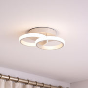 LED полилей VERTEX CIRCULA 21W, 2 кръга, метални рамки, студена/топла/неутрална светлина, бели LED полилеи Заглавие по подразбиране Alessandro Design