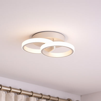 LED полилей VERTEX CIRCULA 21W, 2 кръга, метални рамки, студена/топла/неутрална светлина, бели LED полилеи Заглавие по подразбиране Alessandro Design