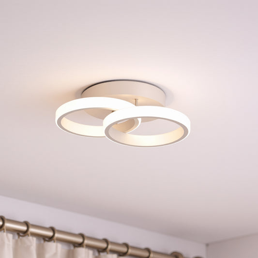 LED полилей VERTEX CIRCULA 21W, 2 кръга, метални рамки, студена/топла/неутрална светлина, бели LED полилеи Заглавие по подразбиране Alessandro Design