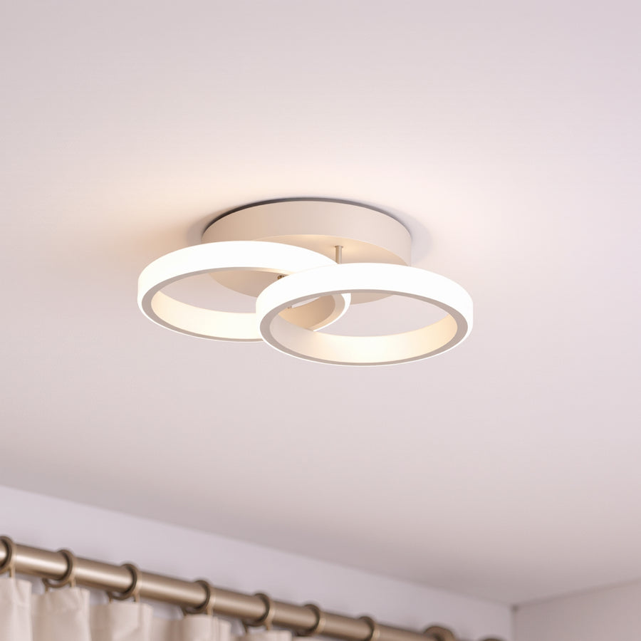 LED полилей VERTEX CIRCULA 21W, 2 кръга, метални рамки, студена/топла/неутрална светлина, бели LED полилеи Заглавие по подразбиране Alessandro Design