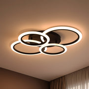 LED полилей с дистанционно управление BETTY 43W, 4 кръга, студена/топла/неутрална светлина, димируем, черен LED полилей с дистанционно управление Заглавие по подразбиране Alessandro Design