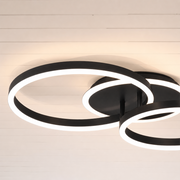 LED полилей с дистанционно RINOVA 66W, 2 кръга, студена/топла/неутрална светлина, димируем, черен LED полилей с дистанционно управление Заглавие по подразбиране Alessandro Design