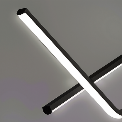 Окачен LED полилей с дистанционно управление ZIGZAG 27W, Студена/Топла/Неутрална светлина, Димируем, Черен, Регулируема височина LED полилеи с дистанционно управление Заглавие по подразбиране Alessandro Design