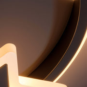 LED полилей с дистанционно управление ALYONA 44W, Луна и звезда, Студена/Топла/Неутрална светлина, Димируем, Черен LED полилей с дистанционно управление Default Title Alessandro Design