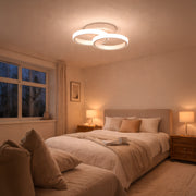 LED полилей VERTEX CIRCULA 21W, 2 кръга, метални рамки, студена/топла/неутрална светлина, бели LED полилеи Заглавие по подразбиране Alessandro Design