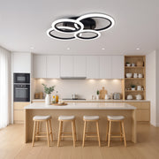 LED полилей с дистанционно управление BETTY 43W, 4 кръга, студена/топла/неутрална светлина, димируем, черен LED полилей с дистанционно управление Заглавие по подразбиране Alessandro Design